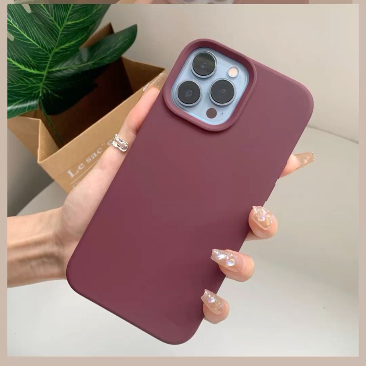 Burgundy silicon